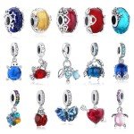925 Sterling Silver Turtle Heart Charm Pendant