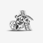 Sterling Silver Zircon Letter Pendants for Jewelry
