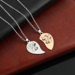 Couple's Heart Matching Necklace - Lilo & Stitch