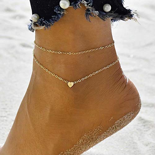 Personalized 14K Gold Filled Initial Anklets for Women