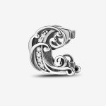Sterling Silver Zircon Letter Pendants for Jewelry