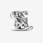 Sterling Silver Zircon Letter Pendants for Jewelry