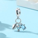 925 Sterling Silver Turtle Heart Charm Pendant