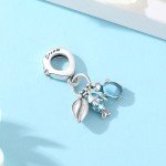 925 Sterling Silver Turtle Heart Charm Pendant