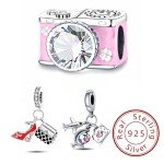 925 Sterling Silver Camera & Travel Pendant Beads