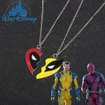 Deadpool 3 Heart Pendant Necklace for Cosplay