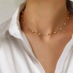 Goth Pearl Lace Choker Necklace for Women