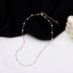 Goth Pearl Lace Choker Necklace for Women