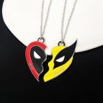 Deadpool and Wolverine Matching Pendant Necklace Set