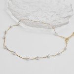 Goth Pearl Lace Choker Necklace for Women