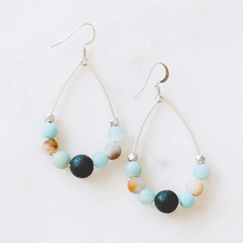 Mermaid Aromatherapy Hoop Earrings with Essential Oils