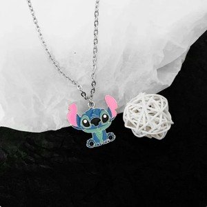 Personalized Disney Stitch Couple Necklace Pendant
