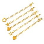 10 Pcs Heart Pendant Chain with Lobster Clasp
