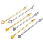 10 Pcs Heart Pendant Chain with Lobster Clasp