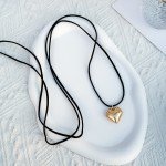Personalized Adjustable Heart Pendant Choker Necklace