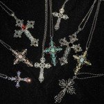 Y2K Gothic Big Cross Pendant Necklace for All
