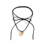 Personalized Adjustable Heart Pendant Choker Necklace