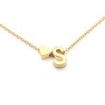 Peach Letter Necklace - Stylish Single Layer Design