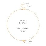 Peach Letter Necklace - Stylish Single Layer Design