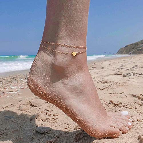 Personalized 14K Gold Filled Initial Anklets for Women
