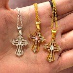 Y2K Gothic Big Cross Pendant Necklace for All