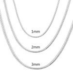 Silver Snake Chain Necklace for Men & Women