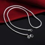 Silver Snake Chain Necklace for Men & Women