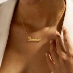 Personalized Cursive Name Necklace for Women