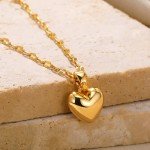 Trendy Stainless Steel Heart Necklace for Women