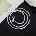 Silver Snake Chain Necklace for Men & Women