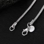 Silver Snake Chain Necklace for Men & Women