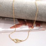 Double Heart Silver Necklace for Women
