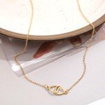 Double Heart Silver Necklace for Women