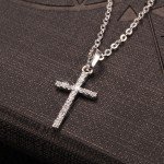 Stylish Personalized Cross Pendant Necklace with Zircon