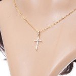 Stylish Personalized Cross Pendant Necklace with Zircon