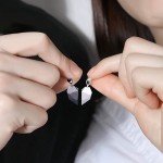 Simple Couple Pendant Necklace with Heart Design