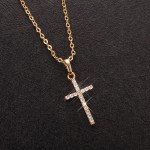 Stylish Personalized Cross Pendant Necklace with Zircon