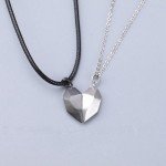 Simple Couple Pendant Necklace with Heart Design