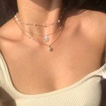3-Piece Retro Multilayer Pearl Butterfly Necklace Set