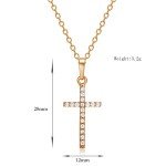 Stylish Personalized Cross Pendant Necklace with Zircon