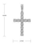 Hip Hop Cross Pendant Necklace with Zircon Chain