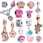 Pink Murano Glass Beads for Pandora Jewelry