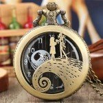 Vintage Carved Pocket Watch Necklace with Chain