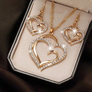 3 Piece Heart Shaped Jewelry Set for Women
