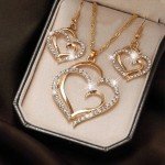 3 Piece Heart Shaped Jewelry Set for Women