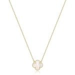 Dainty 18K Gold Four Leaf Clover Necklace