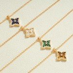 Delicate Gold Clover Necklace with Adjustable Chain