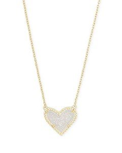 Kendra Scott Heart Pendant Necklace in Gold