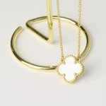 Dainty 18K Gold Four Leaf Clover Necklace