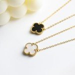 Dainty 18K Gold Four Leaf Clover Necklace